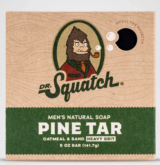 Dr. Squatch Natural Bar Soap, Pine Tar, 5 oz