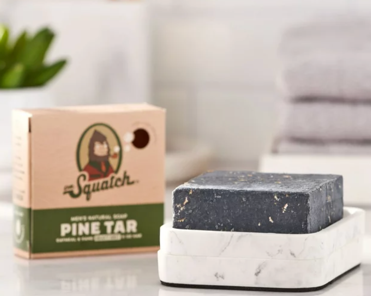 Dr. Squatch Natural Bar Soap, Pine Tar, 5 oz