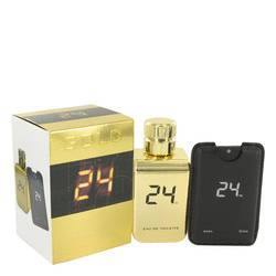 24 Gold The Fragrance Eau De Toilette Spray + 0.8 oz Mini EDT Pocket Spray By Scentstory - Chio's New York