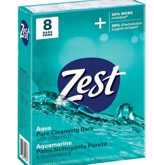 Zest Aqua Bar Soap 8ct, 3.2oz